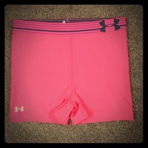 Under Armour Compression Shorts Pink Size SM